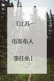 江苏一市发布人事任免
