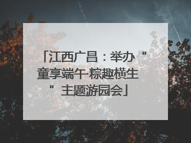 江西广昌：举办“童享端午·粽趣横生”主题游园会