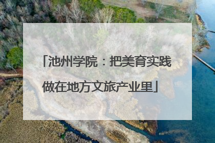 池州学院：把美育实践做在地方文旅产业里