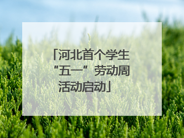 河北首个学生“五一”劳动周活动启动