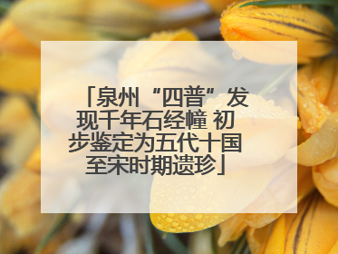 泉州“四普”发现千年石经幢 初步鉴定为五代十国至宋时期遗珍