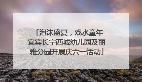 泡沫盛夏，戏水童年 宜宾长宁西城幼儿园及丽雅分园开展庆六一活动