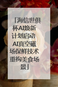 海信世俱杯AI焕新计划启动 AI真空磁场保鲜技术重构美食场景