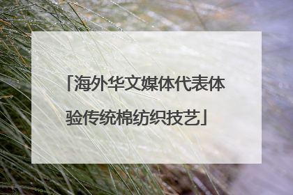 海外华文媒体代表体验传统棉纺织技艺