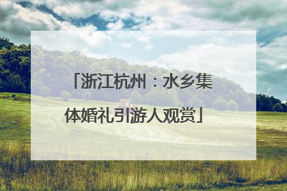 浙江杭州：水乡集体婚礼引游人观赏