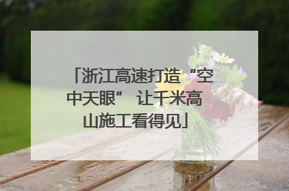 浙江高速打造“空中天眼” 让千米高山施工看得见