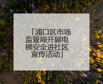 浦口区市场监管局开展电梯安全进社区宣传活动
