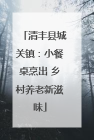 清丰县城关镇：小餐桌烹出 乡村养老新滋味