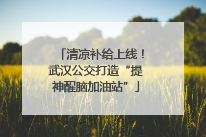 清凉补给上线！武汉公交打造“提神醒脑加油站”