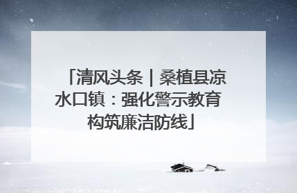 清风头条｜桑植县凉水口镇：强化警示教育 构筑廉洁防线