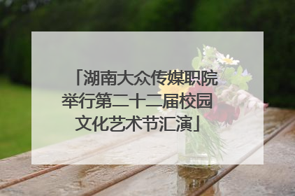 湖南大众传媒职院举行第二十二届校园文化艺术节汇演
