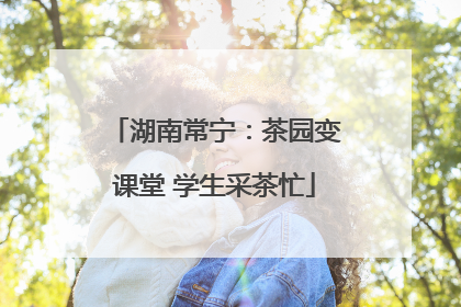湖南常宁：茶园变课堂 学生采茶忙