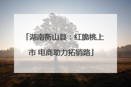 湖南衡山县：红脆桃上市 电商助力拓销路