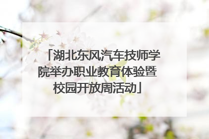 湖北东风汽车技师学院举办职业教育体验暨校园开放周活动