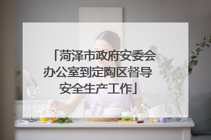 菏泽市政府安委会办公室到定陶区督导安全生产工作