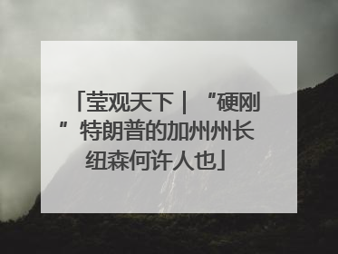 莹观天下｜“硬刚”特朗普的加州州长纽森何许人也