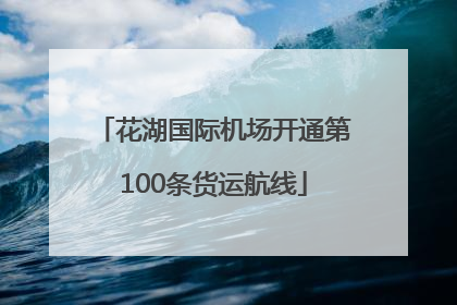 花湖国际机场开通第100条货运航线