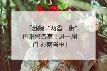 苏皖“两省一街”丹阳警务室：进一扇门 办两省事