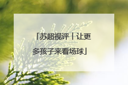 苏超视评︱让更多孩子来看场球