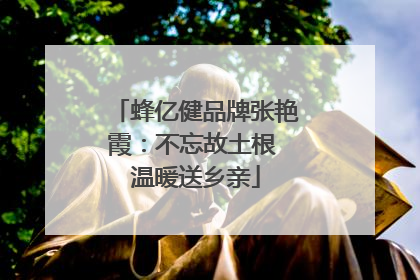 蜂亿健品牌张艳霞：不忘故土根 温暖送乡亲