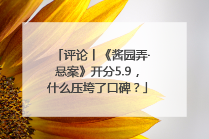 评论丨《酱园弄·悬案》开分5.9，什么压垮了口碑？
