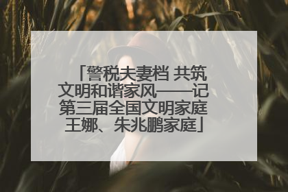 警税夫妻档 共筑文明和谐家风——记第三届全国文明家庭王娜、朱兆鹏家庭