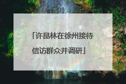 许昆林在徐州接待信访群众并调研