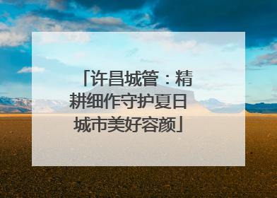 许昌城管：精耕细作守护夏日城市美好容颜