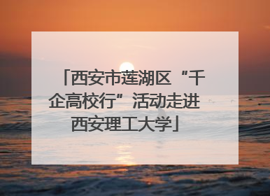 西安市莲湖区“千企高校行”活动走进西安理工大学