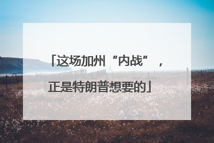 这场加州“内战”，正是特朗普想要的