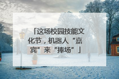 这场校园技能文化节，机器人“嘉宾”来“捧场”