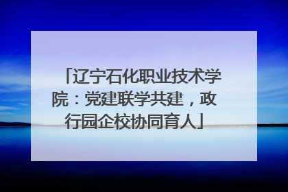 辽宁石化职业技术学院：党建联学共建，政行园企校协同育人