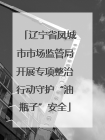 辽宁省凤城市市场监管局开展专项整治行动守护“油瓶子”安全