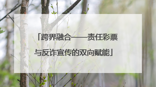 跨界融合——责任彩票与反诈宣传的双向赋能