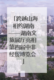 跨越山海 相约湖南——湖南文旅展厅亮相第四届中非经贸博览会