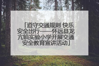 遵守交通规则 快乐安全出行——怀远县龙亢镇实验小学开展交通安全教育宣讲活动