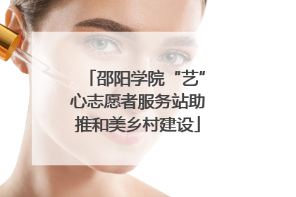 邵阳学院“艺”心志愿者服务站助推和美乡村建设