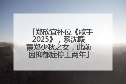 郑欣宜补位《歌手2025》，系沈殿霞郑少秋之女，此前因抑郁症停工两年