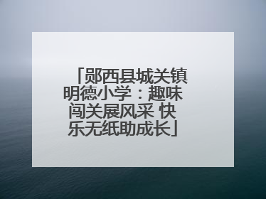 郧西县城关镇明德小学：趣味闯关展风采 快乐无纸助成长