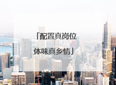 配置真岗位 体味真乡情