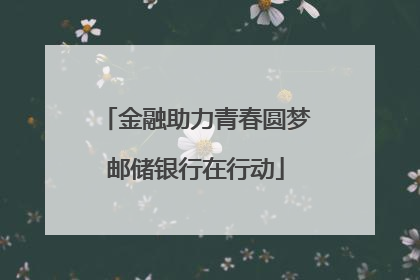 金融助力青春圆梦邮储银行在行动