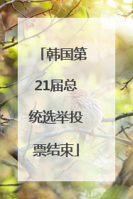 韩国第21届总统选举投票结束
