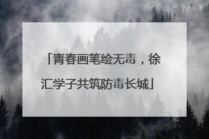 青春画笔绘无毒，徐汇学子共筑防毒长城