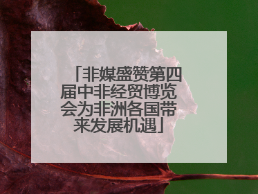 非媒盛赞第四届中非经贸博览会为非洲各国带来发展机遇