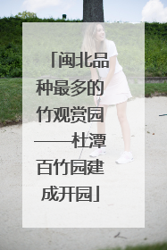 闽北品种最多的竹观赏园——杜潭百竹园建成开园