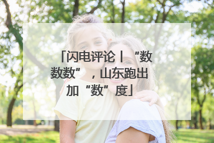 闪电评论丨“数数数”，山东跑出加“数”度