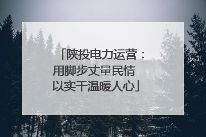 陕投电力运营：用脚步丈量民情 以实干温暖人心