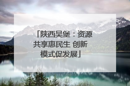 陕西吴堡：资源共享惠民生 创新模式促发展