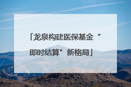 龙泉构建医保基金“即时结算”新格局