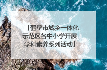 鹤壁市城乡一体化示范区各中小学开展学科素养系列活动